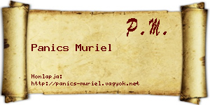 Panics Muriel névjegykártya